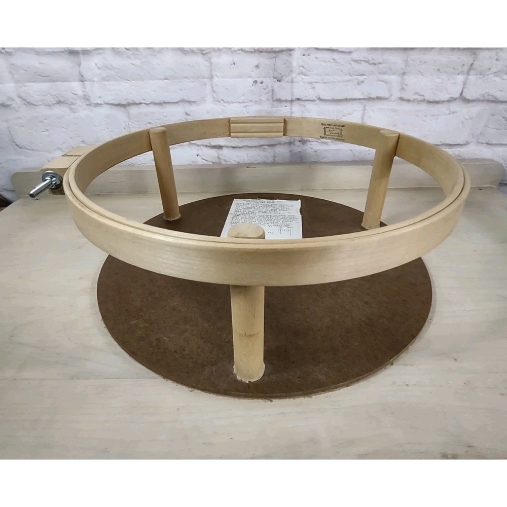 Vintage Quilters Lap Frame 15" Portable Wood Embroidery Hoop Marie Products